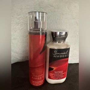 Bath & body works sensual amber set
